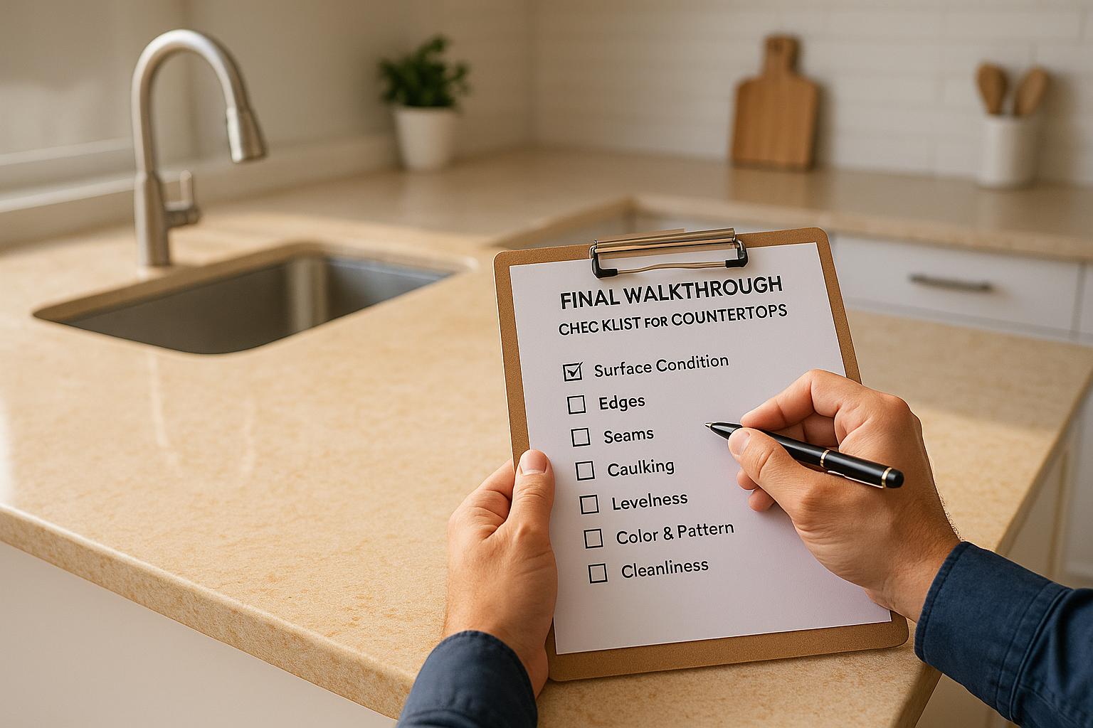 Final Walkthrough Checklist for Countertops