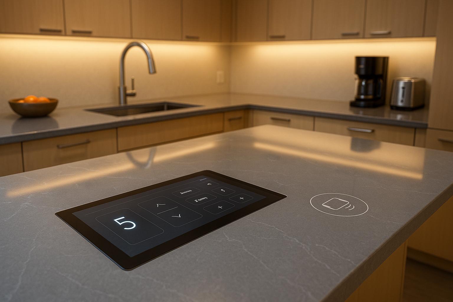 Quartz Countertops with Built-In Tech